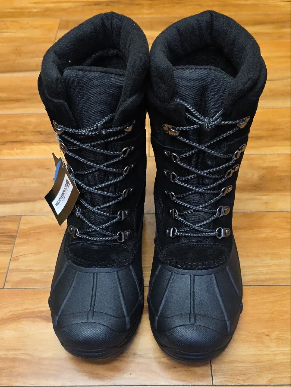 NIB Weatherproof Badger II Waterproof Winter Snow Boots Men's Black Size 9M